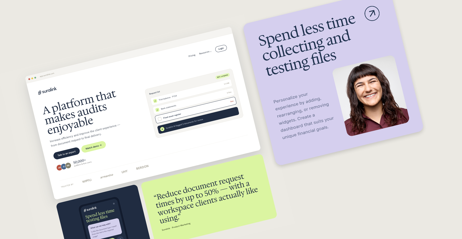 Suralink marketing site